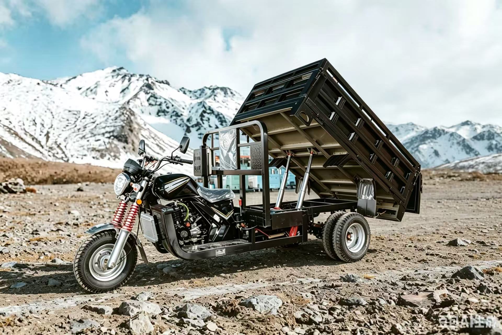 Electric cargo tricycle with dump bed for goods transport - VEXOTS factory direct