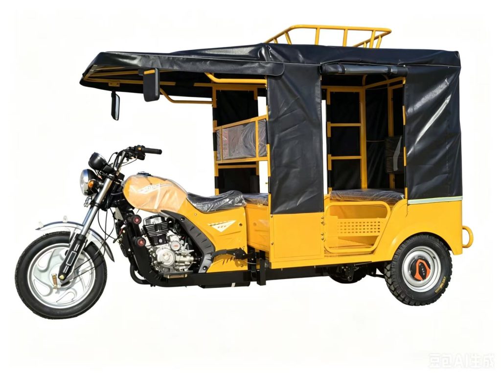 Gasoline dump truck heavy duty cargo tricycle with hydraulic lift - VEXOTS